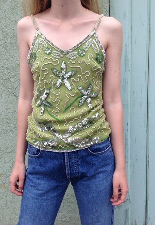 80S RARE SEQUINS TOP