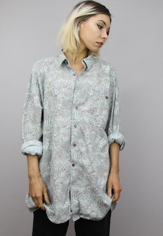 VINTAGE 80S/90S OVERSIZED PATTERNED SHIRT