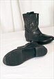 VINTAGE MISS SIXTY BOOTS Y2K LEATHER SHOES IN BLACK