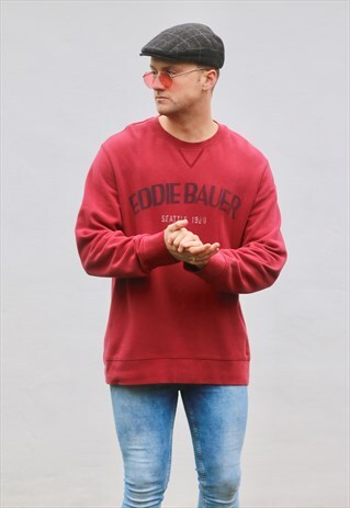 EDDIE BAUER USA LUST RED VINTAGE SWEATSHIRT
