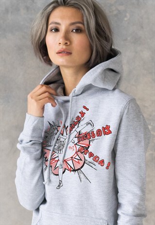 JAPANESE KAWAII ANIME KARATE GIRL HOODIE HOODED TOP WOMEN