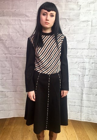 BLACK JERSEY DRESS