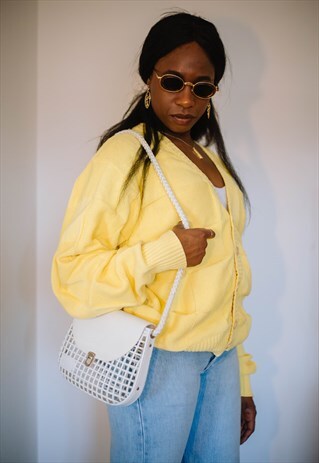 UNISEX VINTAGE 90S 80S COTON CARDIGAN
