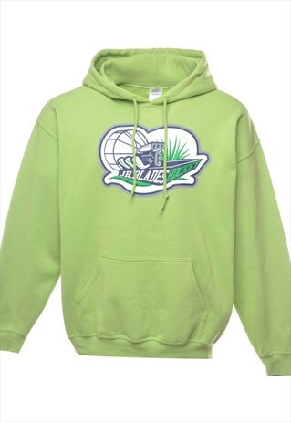 VINTAGE GILDAN PRINTED HOODIE - L