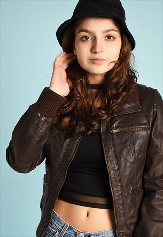 Y2K FAUX LEATHER TEEN BIKER JACKET
