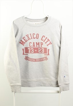 Vintage Champion Mexico City Crewneck Sweatshirt Grey
