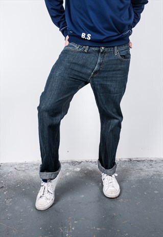 VINTAGE BLUE 514 LEVI'S RIPPED JEANS