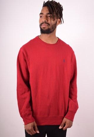 POLO RALPH LAUREN MENS VINTAGE SWEATSHIRT JUMPER LARGE 90S