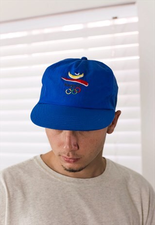 VINTAGE OLYMPICS BASEBALL CAP HAT 90S X 2.2