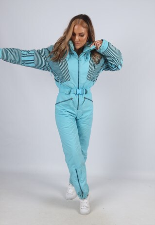 VINTAGE SKINNER FULL SKI SUIT SNOW SPORTS UK 8 XS (M3H)