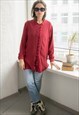 Vintage 70's Red Tunic/Blouse