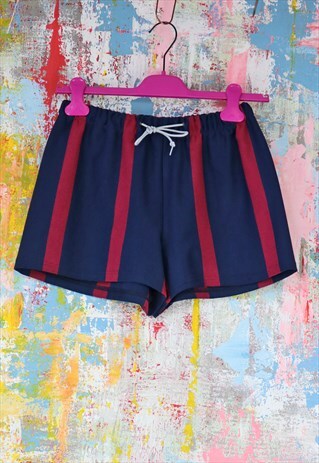 SHORTS IN NAVY N MAROON STRIPE