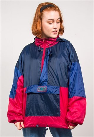 VINTAGE QUARTER ZIP CAGOULE JACKET FESTIVAL