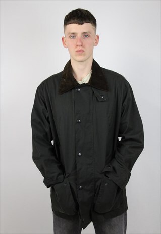 VINTAGE DARK GREEN WAX JACKET
