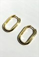 GOLD OVAL HOOP EARRINGS 