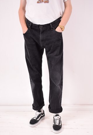 LEVI'S 505 MENS VINTAGE JEANS W34 L32 BLACK 90S