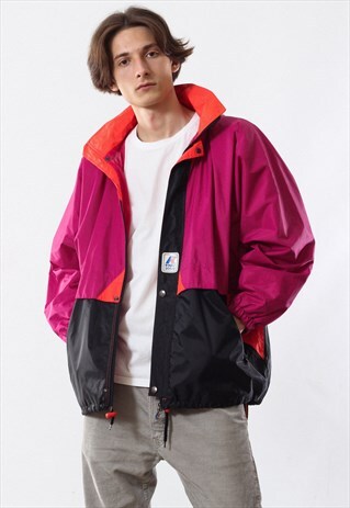 90'S VINTAGE MENS K-WAY WINDBREAKER WATERPROOF JACKET