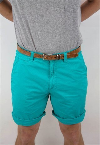 VINTAGE 90S CHAPS BY RALPH LAUREN TURQUOISE SPORT SHORTS