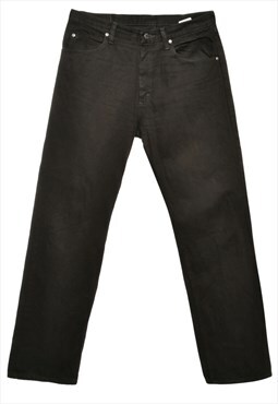 Wrangler Straight-Fit Black Jeans - W34