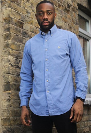 VINTAGE / 90'S / RALPH LAUREN / BLUE SHIRT