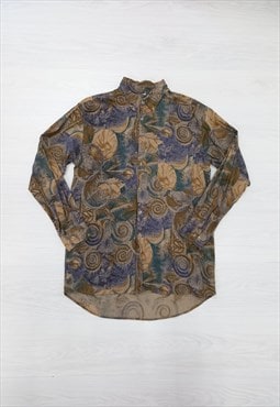 80's Vintage Original Concepts Shirt Brown Patterned 