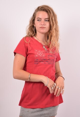 VINTAGE RALPH LAUREN T-SHIRT TOP RED