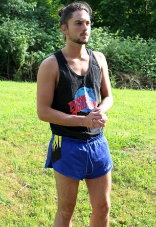 VINTAGE 90S ASICS SPRINTER SHORTS - LARGE - GYM RETRO
