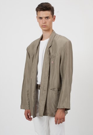 VINTAGE GREY SILK JACKET