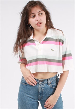 VINTAGE LACOSTE CROPPED POLO SHIRT