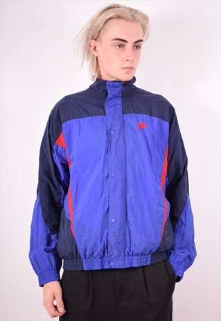 NIKE MENS VINTAGE TRACKSUIT TOP JACKET LARGE PURPLE 90S