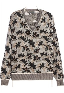 Vintage 90's Descente Jumper / Sweater V Neck Coogi Style