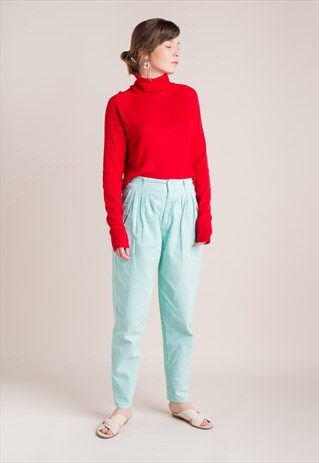 VINTAGE MINT CORDOUROY TROUSERS