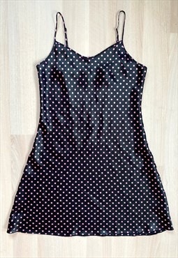 Y2K Polka Dot Print Slip Dress