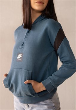 Vintage Y2K Nike Sweatshirt Hoodie in Blue XS