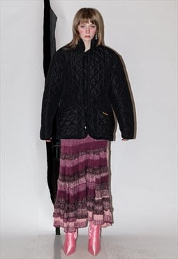 Vintage 90's quilted oversize jacket in sable black