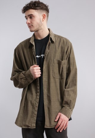 VINTAGE FINE CHECK CORD SHIRT Z73