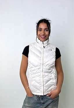 White 90s The North Face 550 Series Puffer Jacket Coat Gilet