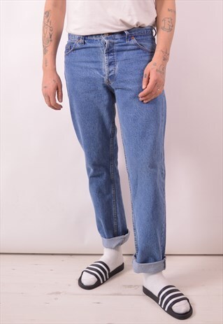 LEVI'S 501 MENS VINTAGE JEANS W36 L36 BLUE 90S