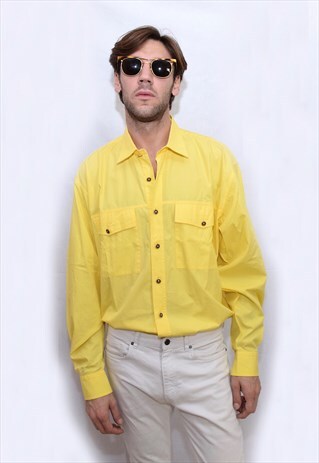 VINTAGE YELLOW MISSONI EXAMPLE SHIRT