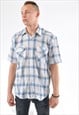 VINTAGE 90'S SHORT SLEEVE CHECKED SHIRT