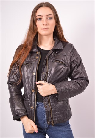 VINTAGE ASICS PADDED JACKET BLACK