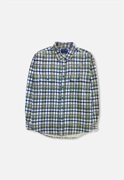 Vintage Check Cord Shirt : Green / Blue 
