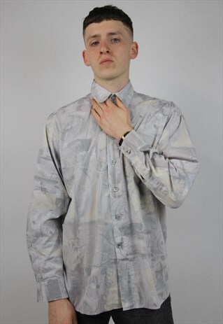 VINTAGE 90'S SOFT PATTERNED SHIRT