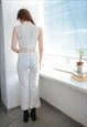 VINTAGE 70'S BOHEMIAN WHITE JUMPSUIT