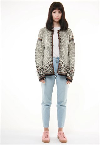 90S VINTAGE DALE OF NORWAY WOOL PATTERN JUMPER 746