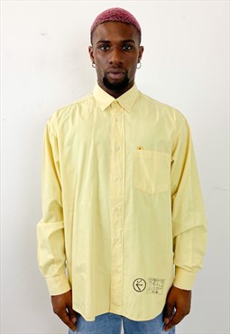 Vintage 90s Energie long sleeved yellow shirt 