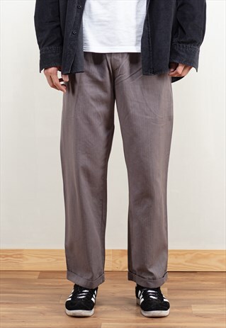 VINTAGE 80'S CASUAL GREY PANTS