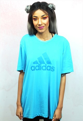 1990S VINTAGE BRANDED ELECTRIC BLUE SPORTS TEE
