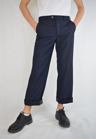 VINTAGE DARK BLUE CLASSIC REGULAR TROUSERS