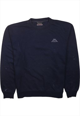 Vintage 90's Kappa Sweatshirt Heavyweight Crew Neck Navy